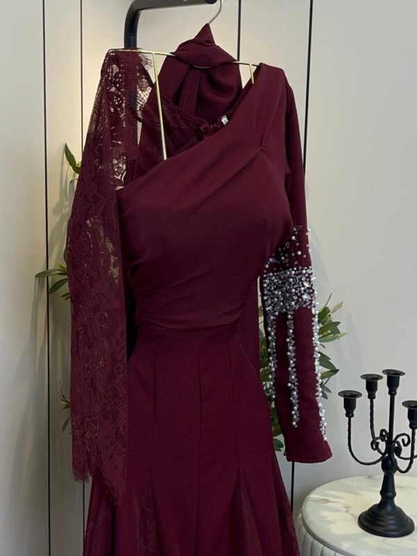 فستان سهرة SH013 - باربي ودانتيل