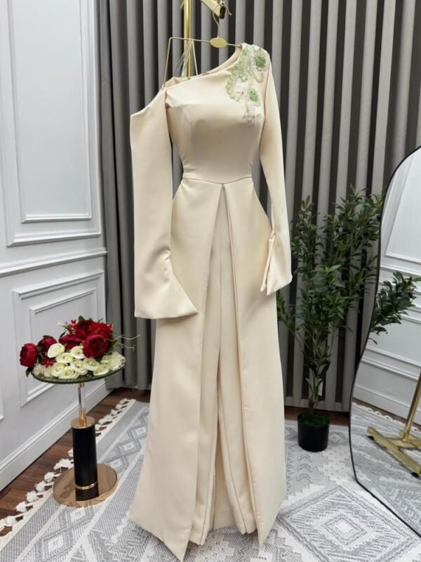 فستان سهرة SH011 - باربي وتطريز يدوي