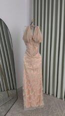 فستان سهرة خرز وبطانة باربي