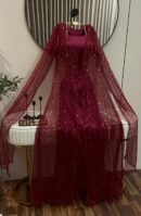 فستان سهرة كردي كلفة خرز مع بطانة تفتة